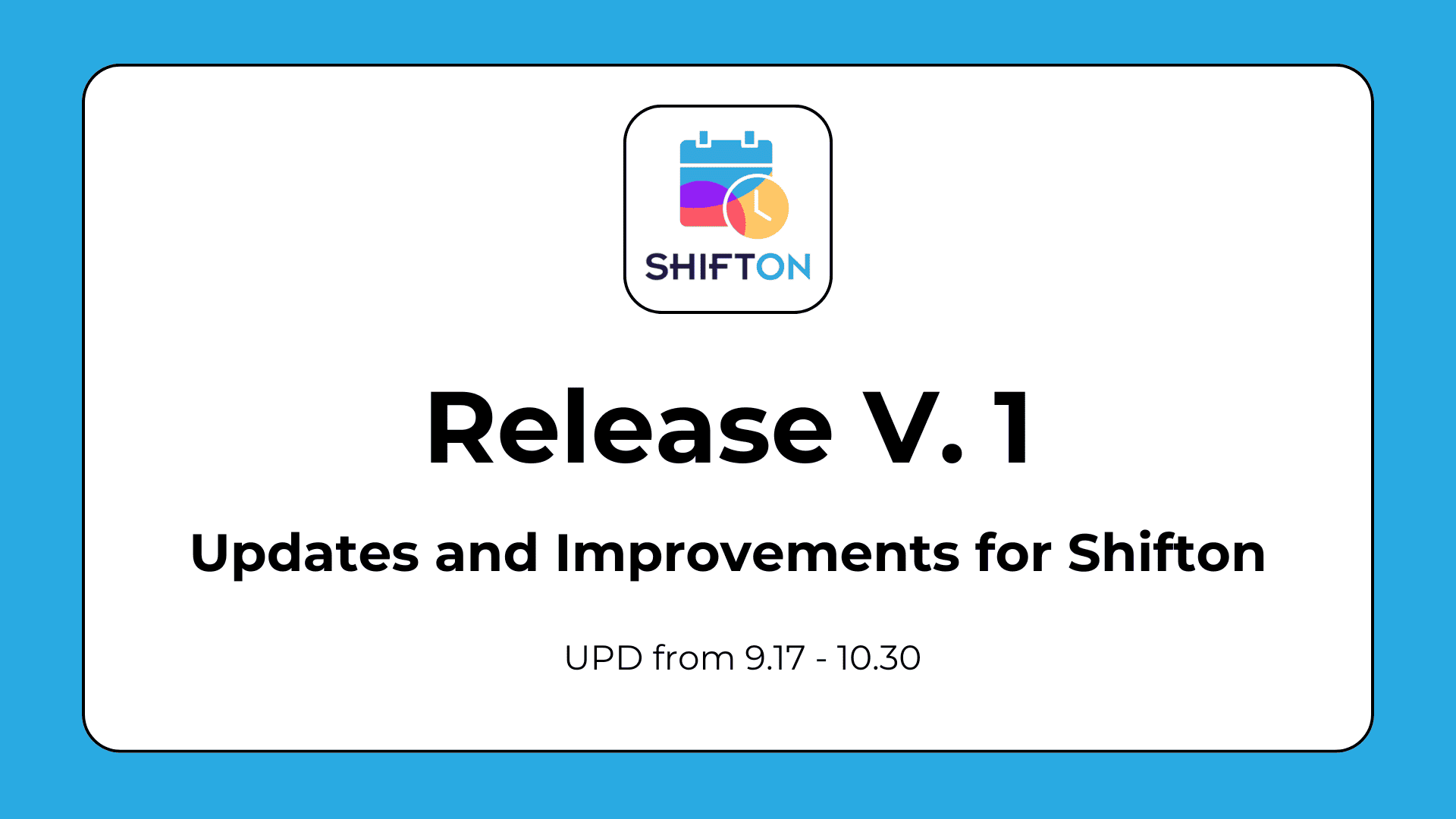 Релиз v1. Обновления и улучшения Shifton сервис, Field Service